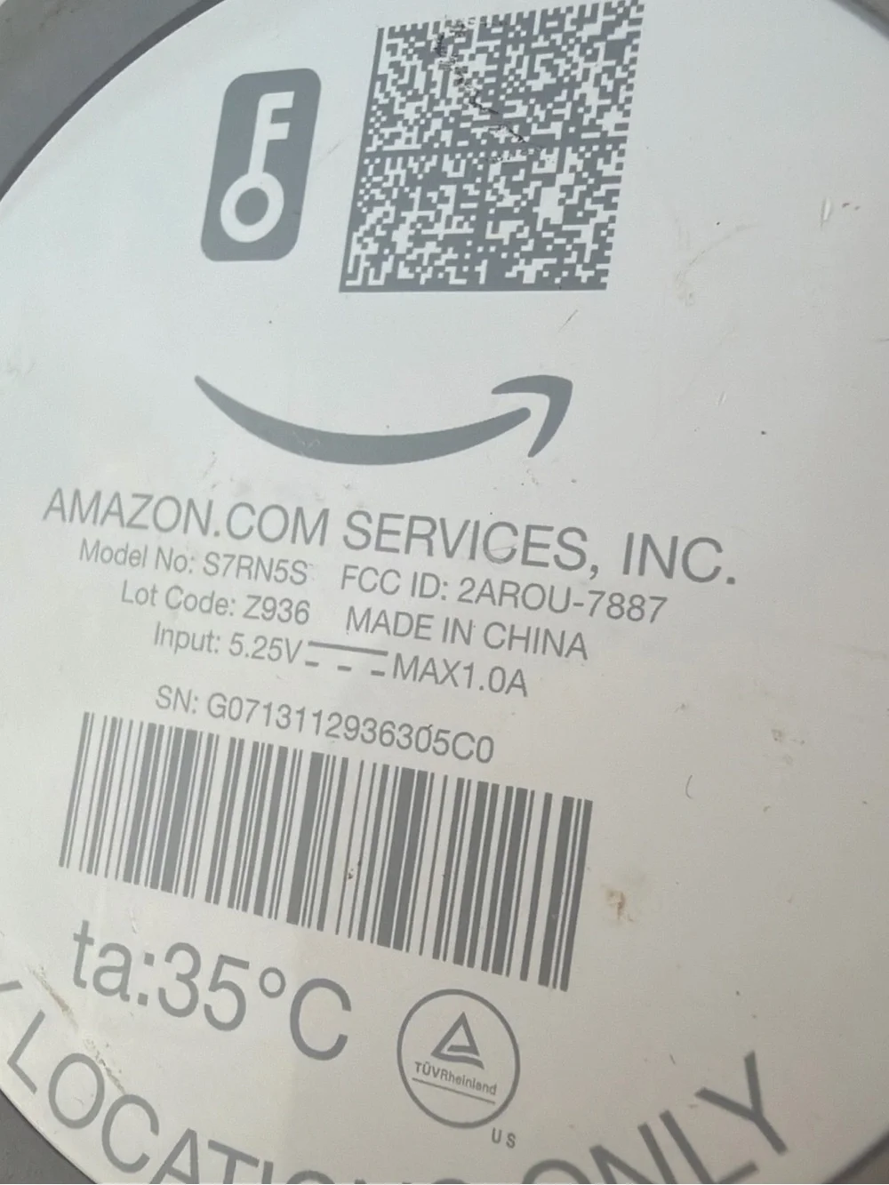 Amazon Echo Glow Smart Lamp S7RN5S Color Changing Night Light Alexa Accessory